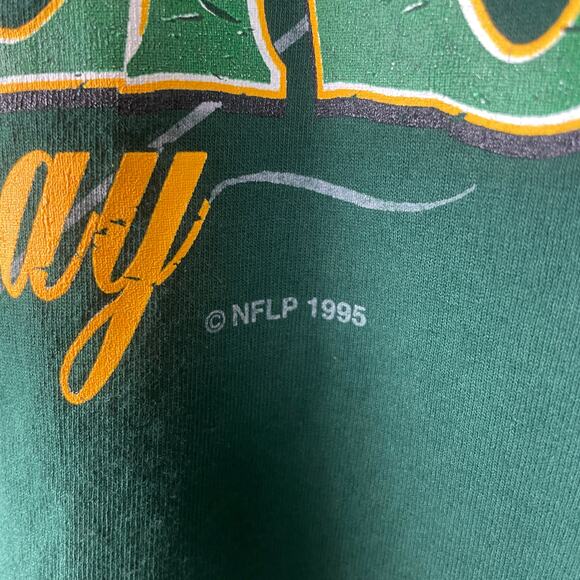 Trench Ultra Men's Green Bay Packers Vintage 1995 90s Short Sleeve Crew Shirt XL - Picture 3 of 7